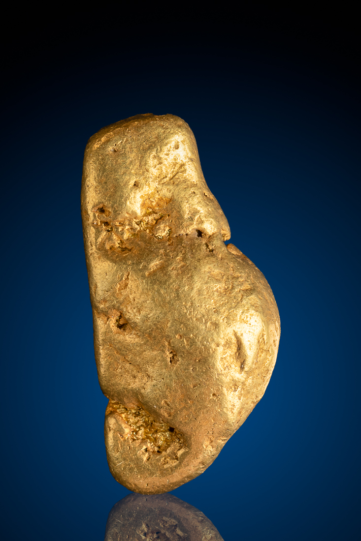 (image for) Super Lustrous River Worn Heavy Natural Gold Nugget, American River - 48.62 grams